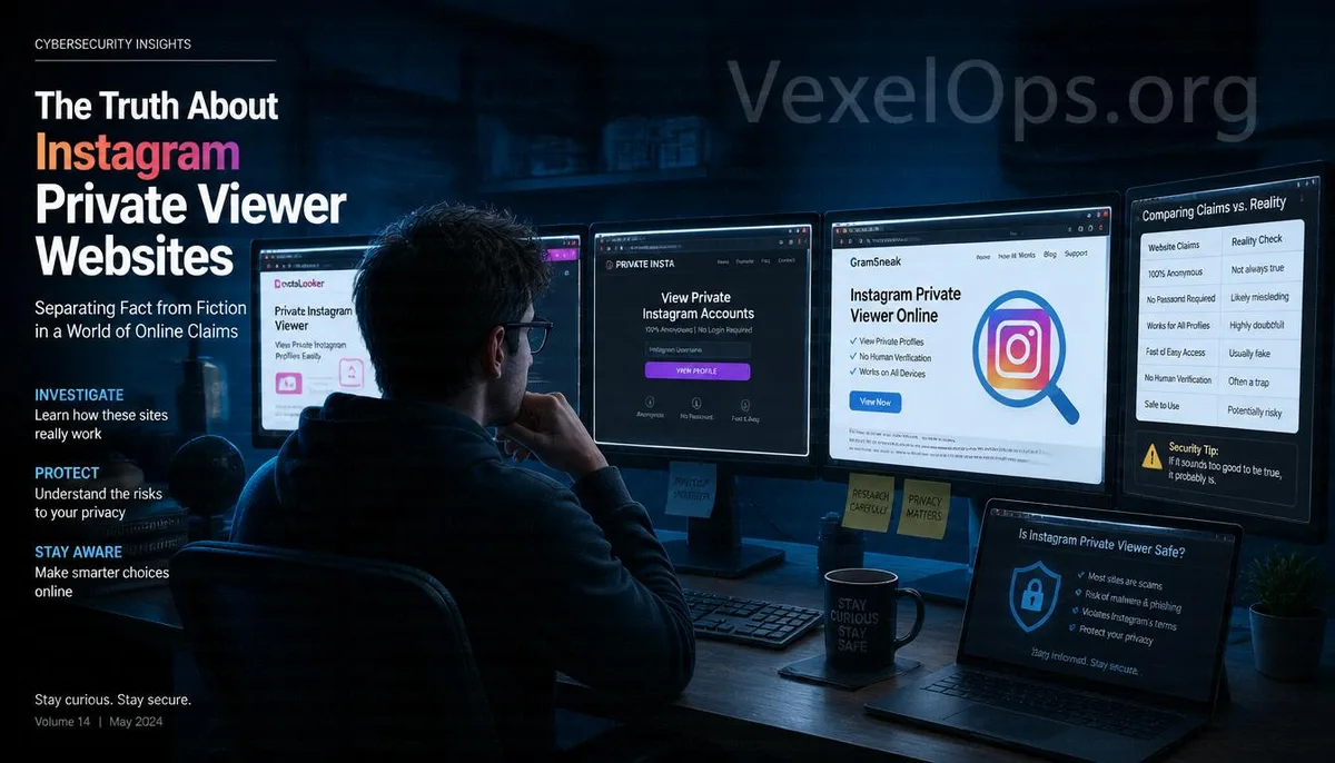 Recherche utilisateur sur les sites Instagram Private Viewer et analyse de leurs fonctionnalités et sécurité.