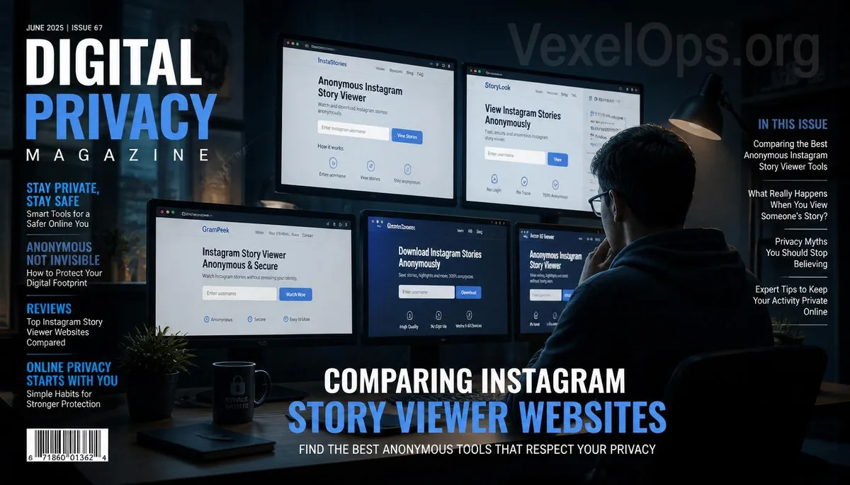 使用者比較多個 Instagram Story Viewer 網站，分析匿名查看限時動態工具的安全性與限制。
