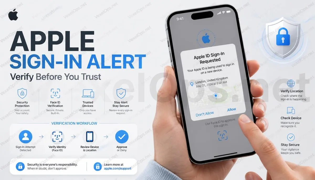 Apple ID 로그인 알림 및 계정 보안 정보 커버 이미지.
