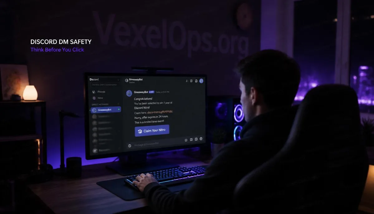 Cover image for Discord stranger messages and Nitro scam risks.