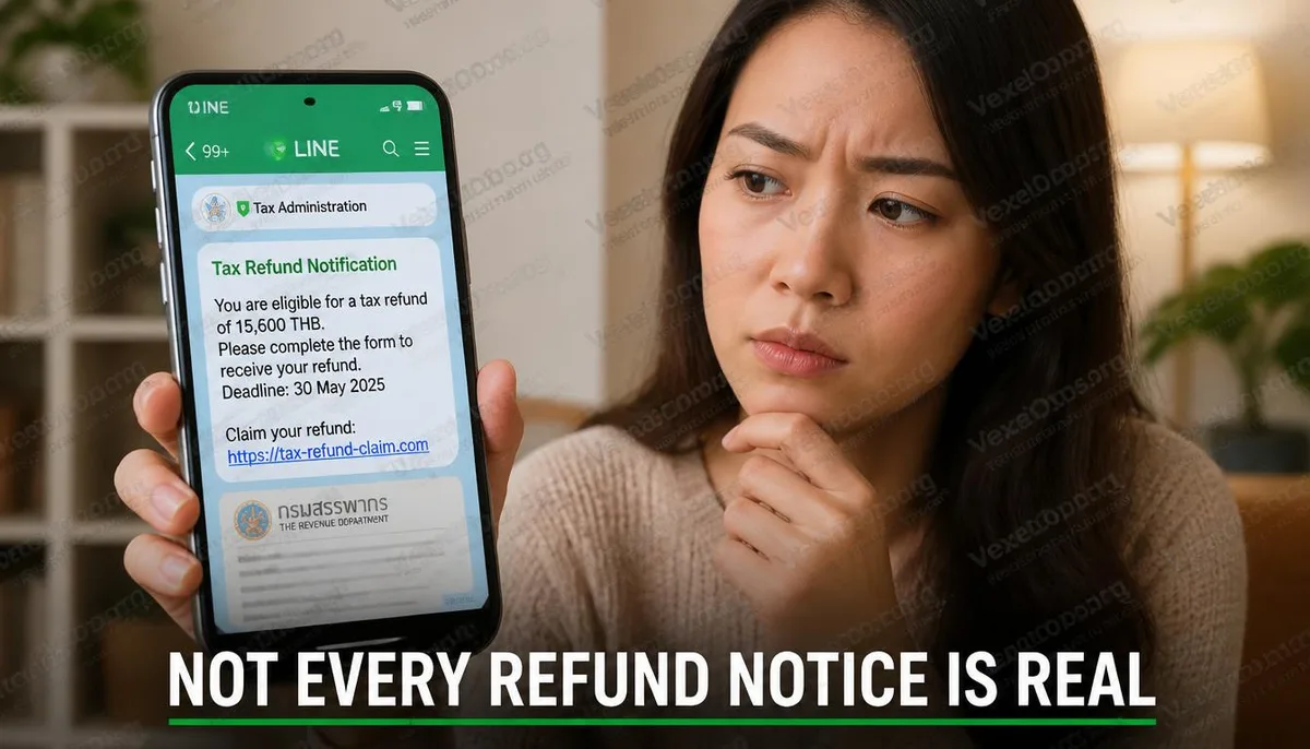 Scenario cover image for keeping calm and judging fake tax refund messages.