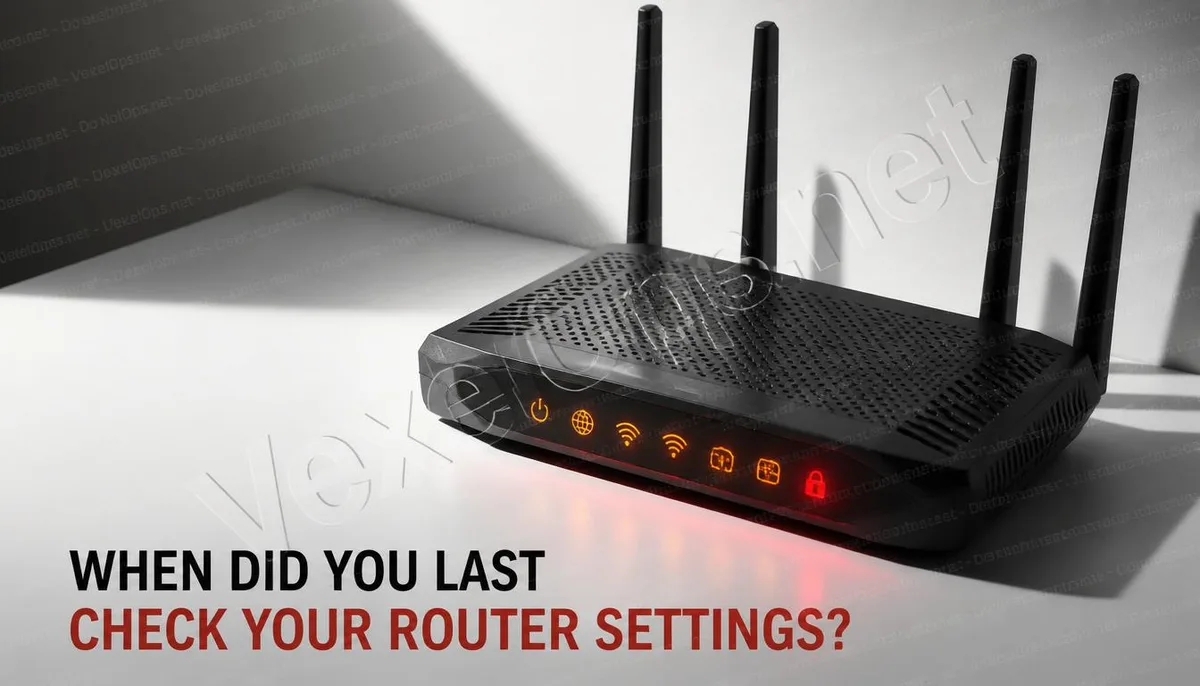 Close-up cover image of home Wi-Fi router security risks.