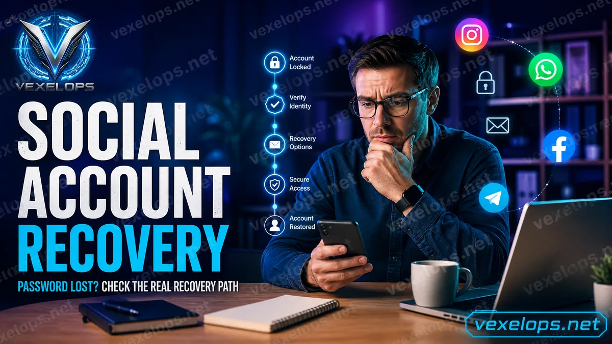 Users checking login and recovery statuses for multiple social accounts.