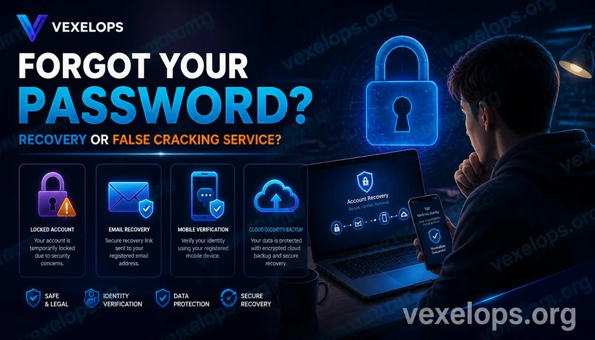 Users facing options for forgotten passwords and account recovery.