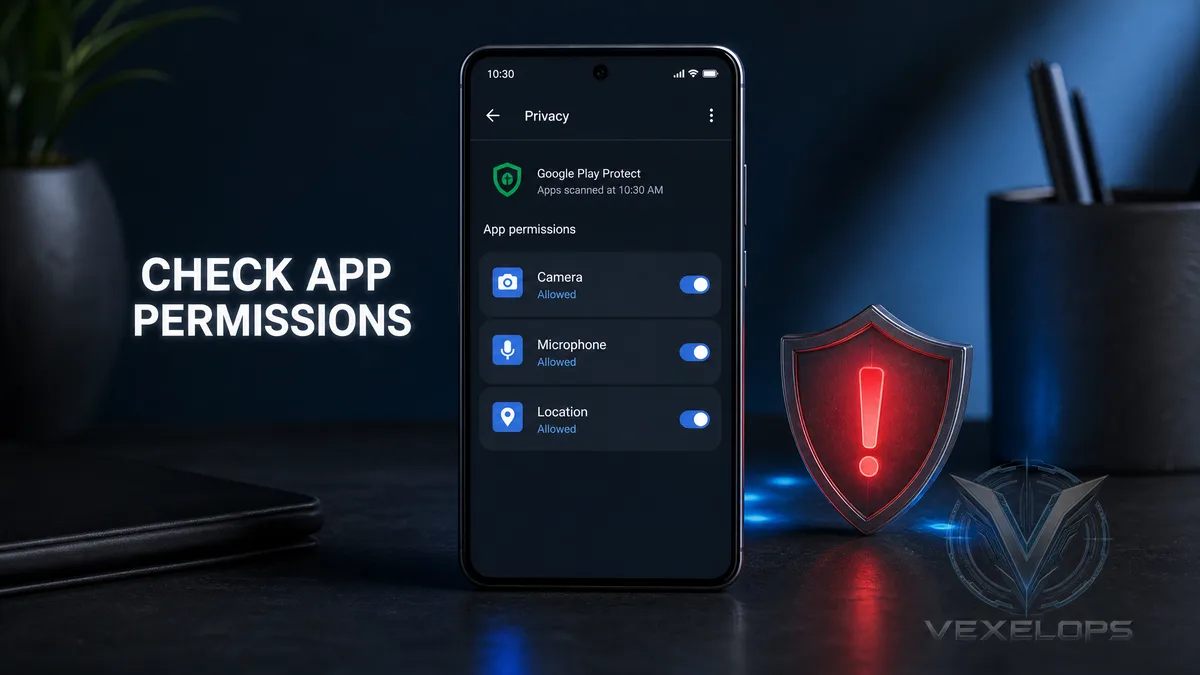 Checking Abnormal App Permissions and Malicious Software on Mobile Phones